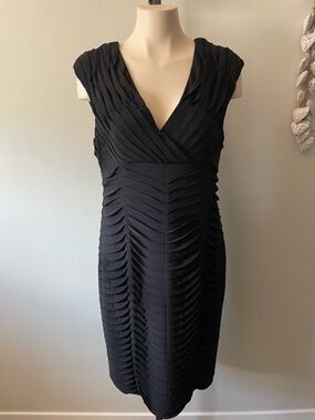 Adrianna Papell Ruched Sheath Dress Cocktail Evening Bodycon Sheath Size 14